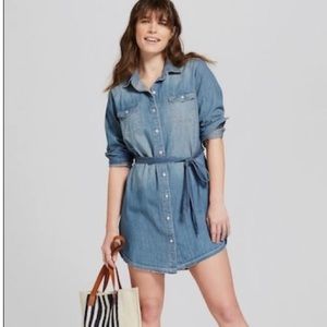 Merona chambray button down denim dress/shirt dress